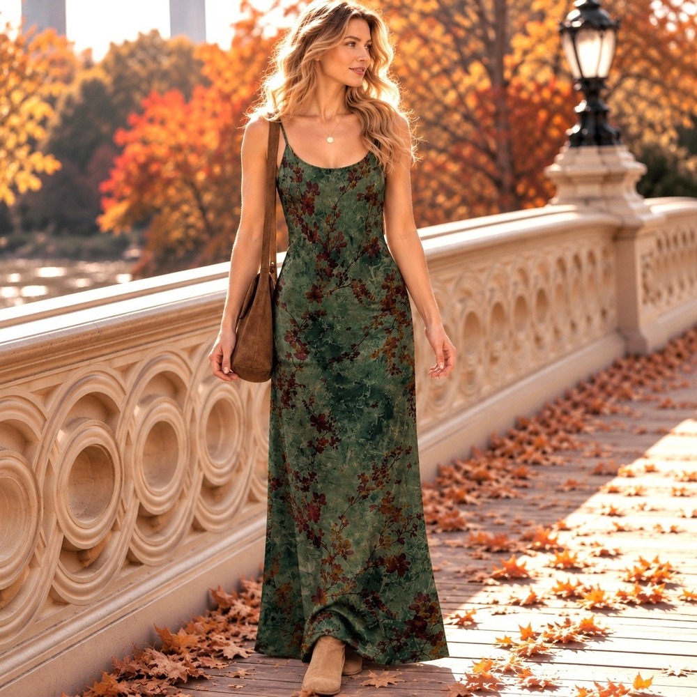 Anthropologie Haley & June Medium Maxi Dress Cottagecore Romantic Wedding Guest